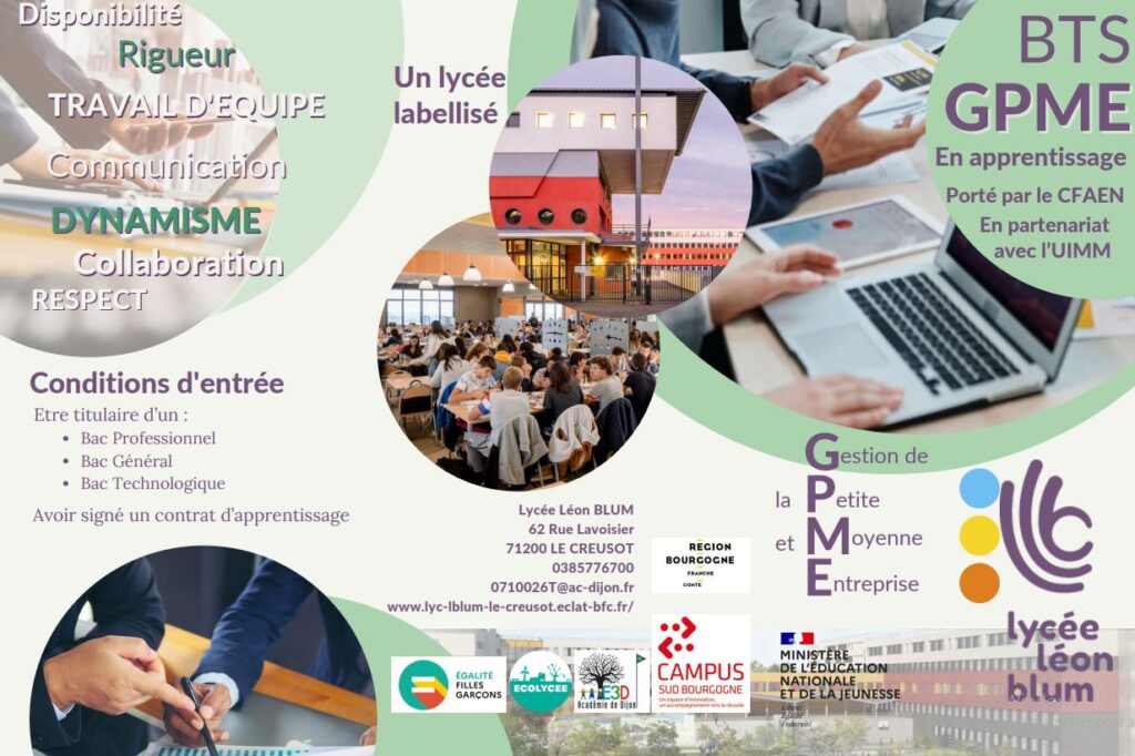 Flyer BTS GMPE Creusot Blum
