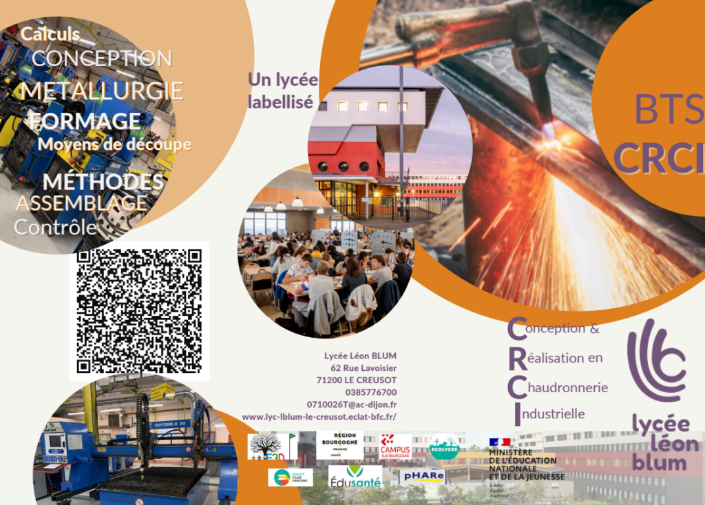 Plaquette BTS CRCI Blum Le Creusot Face